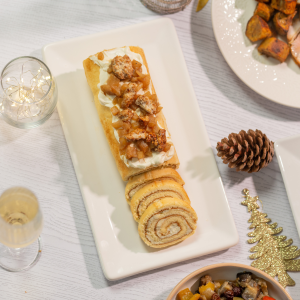 ARROLLADO DE QUESO AZUL